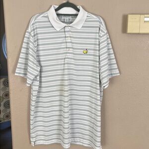Masters Collection Polo Shirt striped yellow logo